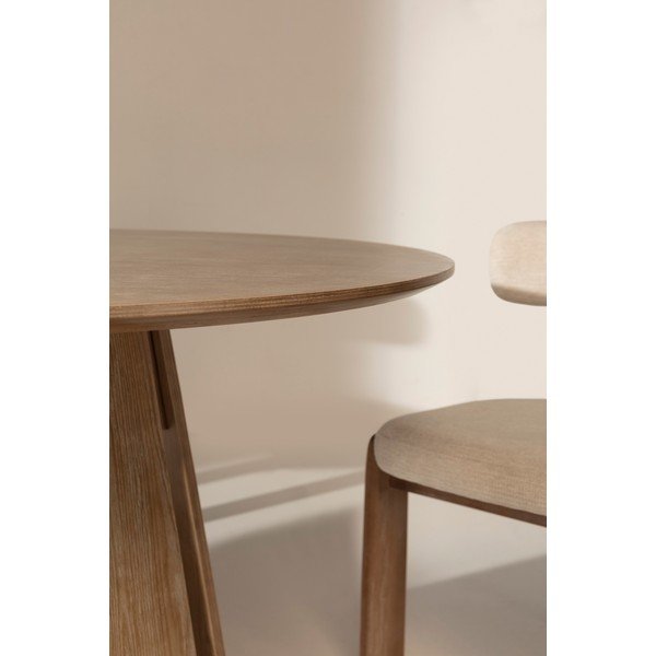 Кръгла трапезна маса от декор от дъб  ø 120 cm Zuri – MOME-image-3