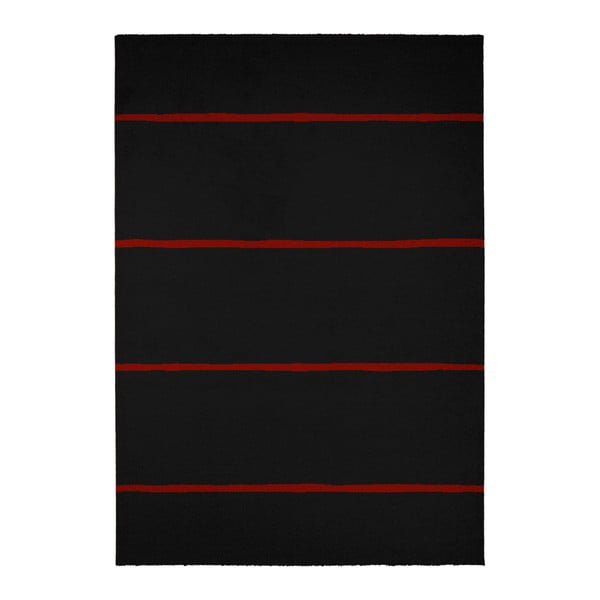 Černý koberec Calista Rugs Madrid Lines, 60 x 110 cm