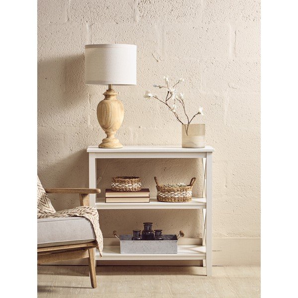 Бял стелаж от масивен бор 40x81x81 cm Heritage – Premier Housewares-image-3
