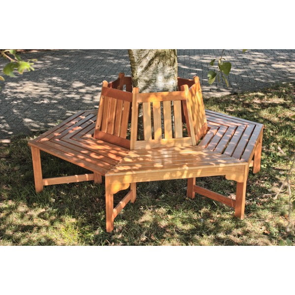 Кафява градинска пейка от масивно дърво Ontario – Garden Pleasure-image-1