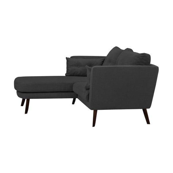 Тъмно сив триместен диван Elena, с шезлонг в левия ъгъл - Mazzini Sofas-image-2