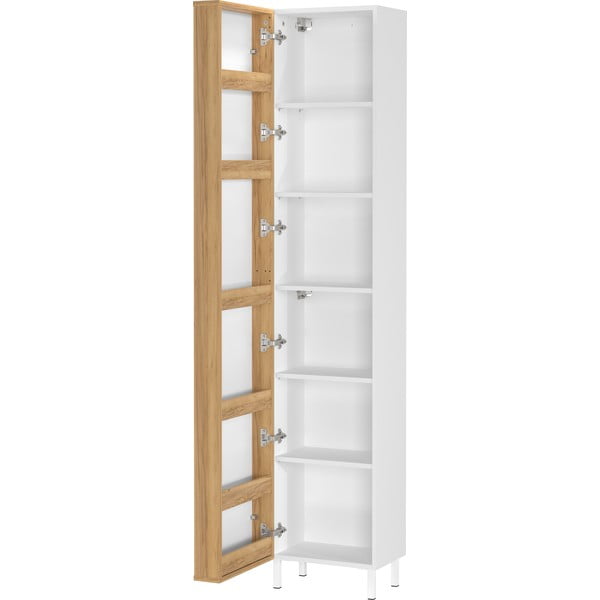 Бял висок шкаф за баня 39x195 cm Topeka – Germania-image-3