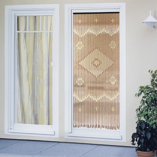 Бамбукова завеса за врата в естествен цвят 90x200 cm Rhombus – Maximex-image-2