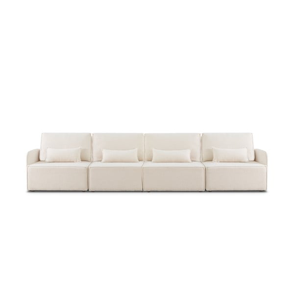 Кремав ъглов диван от плат букле (променлива) - Really Nice Things-image-2