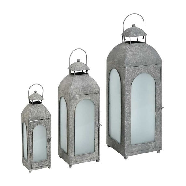 Set tří kovových lamp Grigio