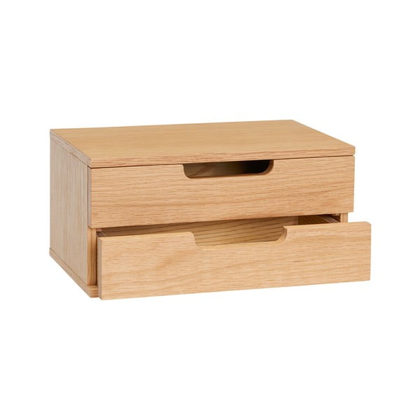 Висящо нощно шкафче с рафтове от дъб в естествен цвят AtHand - Hübsch-image-2