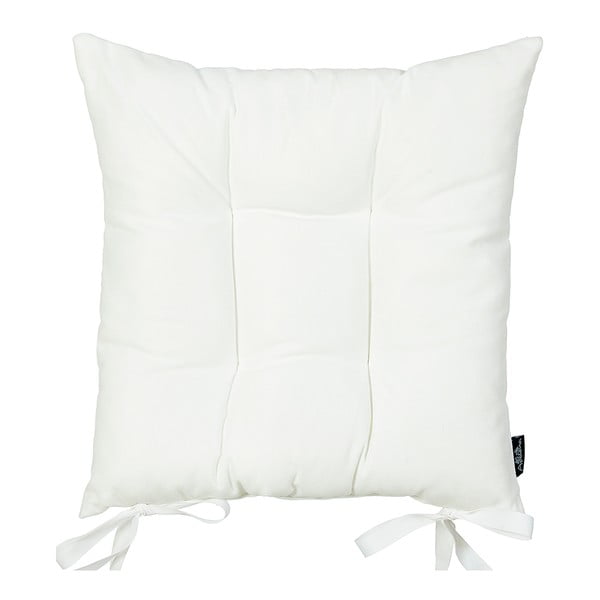 Bílý podsedák na židli Mike & Co. NEW YORK Honey Chair Pad Plain Collection, 43 x 43 cm