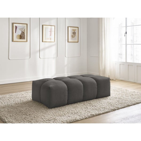 Тъмносива шенилова табуретка Everest – Bobochic Paris-image-1