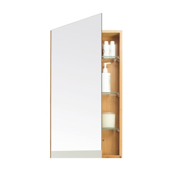 Бамбуков шкаф за баня с огледална врата Bamboo Arena - Wireworks