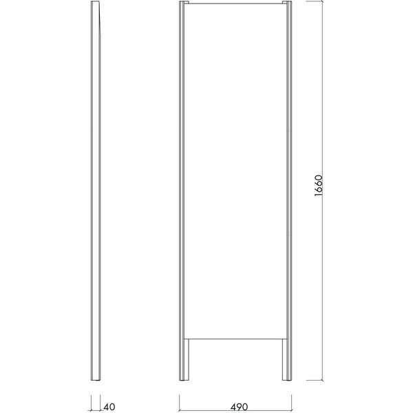Стоящо огледало масивно дърво 49x166 cm Lun – noo.ma-image-4