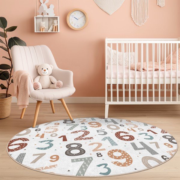 Детско килимче за игра подходящо за пране ø120 cm Happy Numbers – Mila Home-image-4