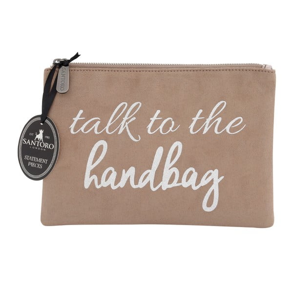 Кафява дамска чанта Talk to Handbag, 24 x 17 cm - Statement Pieces