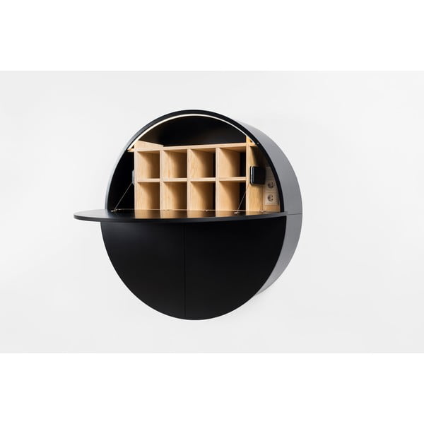 Черна многофункционална стенна маса Pill - EMKO-image-1