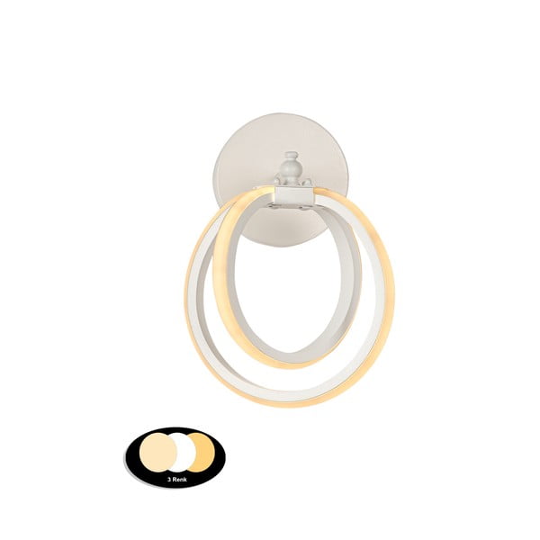 Бяла метална LED стенна лампа Sezen – Squid Lighting-image-2