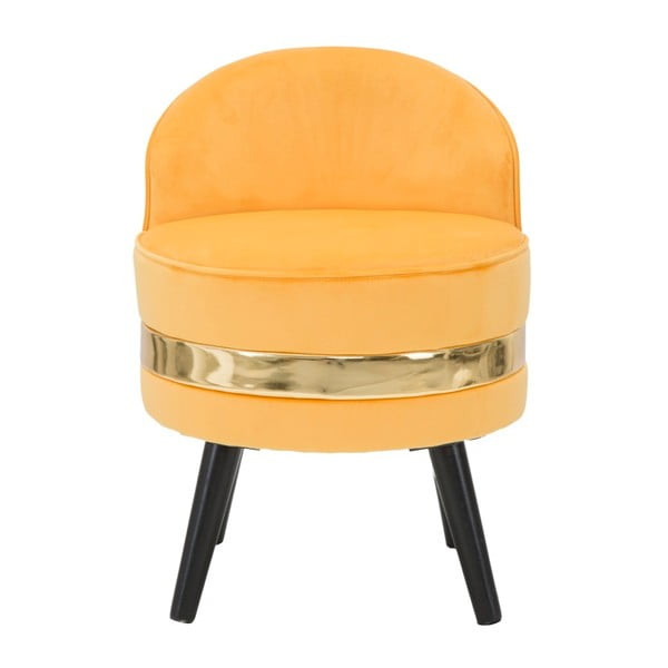Жълт тапициран фотьойл с ниска облегалка Париж - Mauro Ferretti