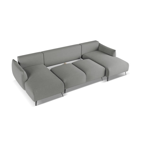 Светлосив ъглов диван Malie – Makamii-image-3