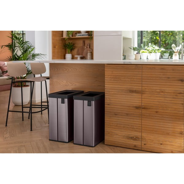 Розово кошче за боклук за рециклиране от рециклирана пластмаса 54 l Verto Recycle – Curver-image-1