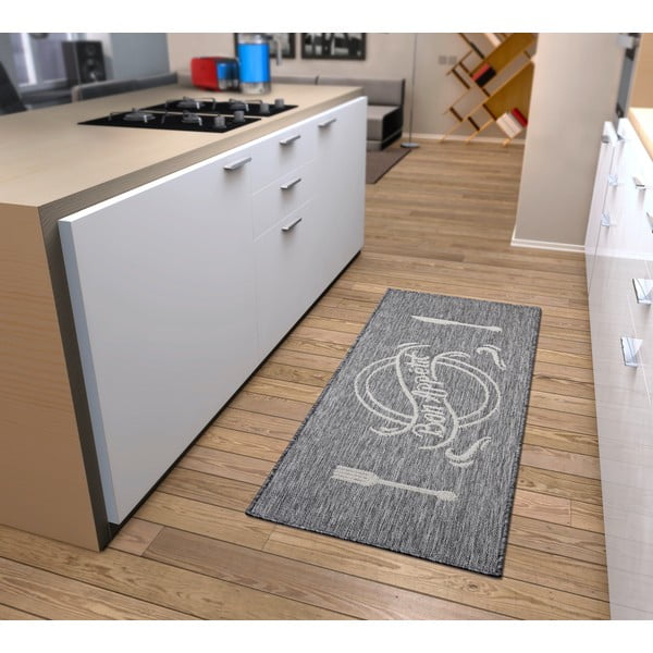 Сиво-бежова пътека 62x150 cm Cucina – Hanse Home-image-1