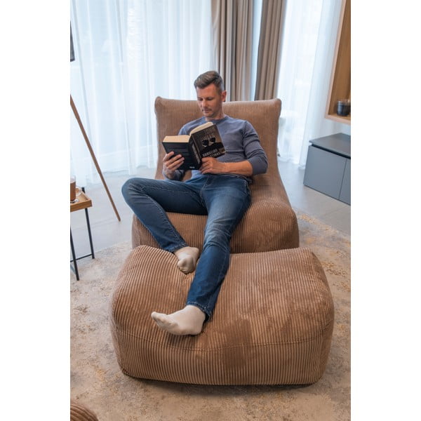 Пуф от рипсено кадифе в цвят мента Plus 100 Lounge – SLOWDOWN-image-1