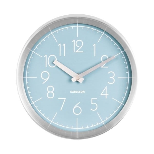 Modré nástěnné hodiny Karlsson Convex