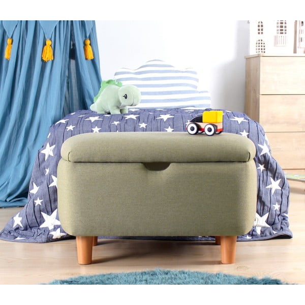 Светлозелен детски пуф Moouv – Artie-image-3