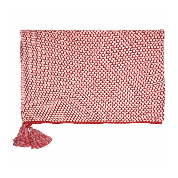 Червено плетено одеяло Dot, 130 x 180 cm - Green Gate
