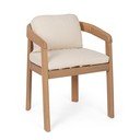 Градински стол от масивно дърво в естествен цвят Pablo – Bizzotto