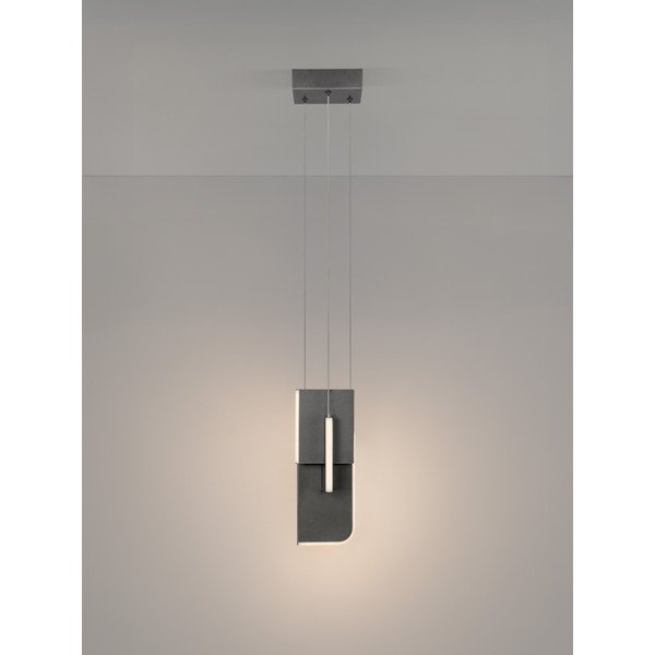 Светлосиво метално LED затъмняващо се висящо осветително тяло Totem – Nova Luce-image-4