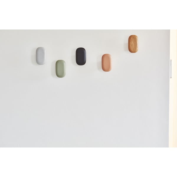 Черна стенна кука от дъбово дърво Gemma Oak Black – MiaCara-image-4