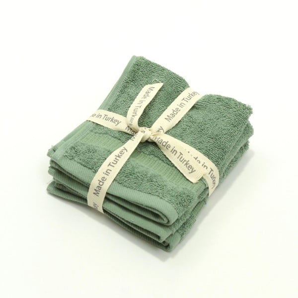 Зелена памучна кърпа Гост, 33 x 33 cm - My Home Plus