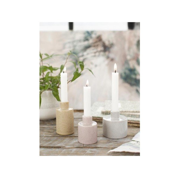Каменна свещница Ortona Glacier Grey, ⌀ 9 cm - A Simple Mess-image-3