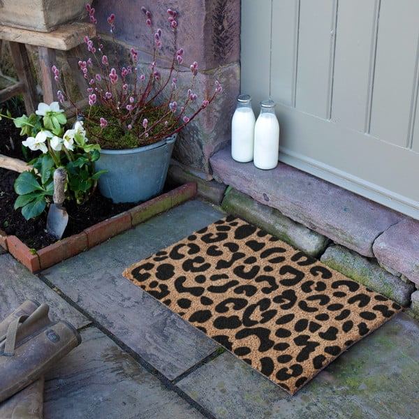 Изтривалка от кокосови влакна 40x60 cm Leopard – Artsy Doormats-image-3