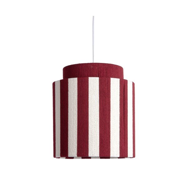 Червено/бяло въжено висящо осветително тяло ø 30 cm Vienna Stripes – Leitmotiv