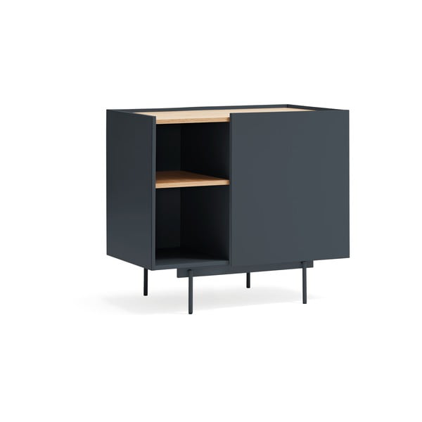 Нисък скрин в антрацит и естествен дъб 90x78 cm Otto - Teulat-image-1