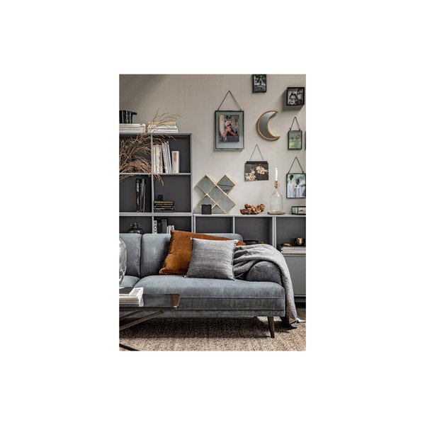 Сив модулен шкаф за книги от борова дървесина 81x81 cm Vt - vtwonen-image-1