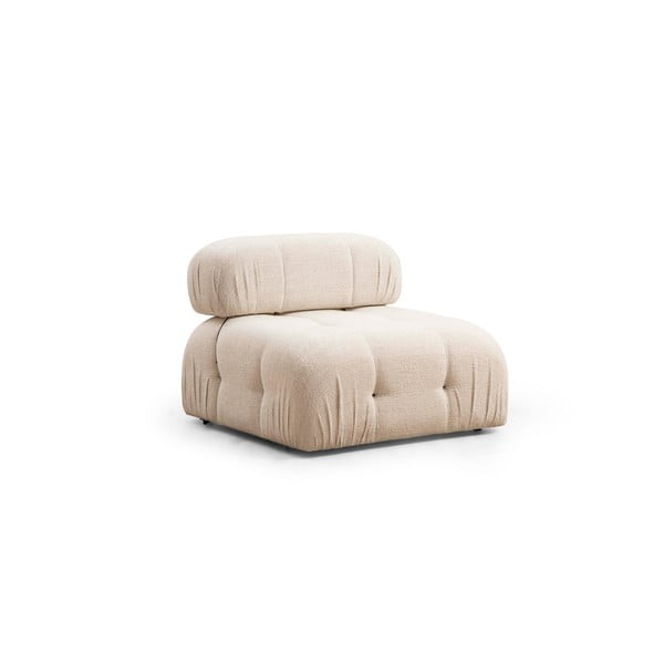 Кремав модул за диван от плат букле (централна част) Bubble – Artie