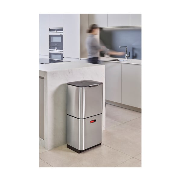 Стоманен контейнер за отпадъци в сребристо 60 л Totem Max - Joseph Joseph-image-3