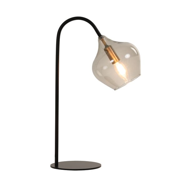 Черна настолна лампа (височина 50,5 cm) Rakel - Light & Living