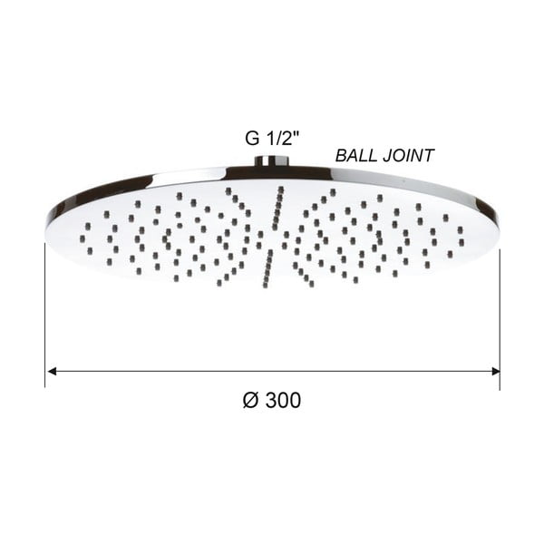 Месингова душ глава в златист цвят ø 30 cm – Sapho-image-1