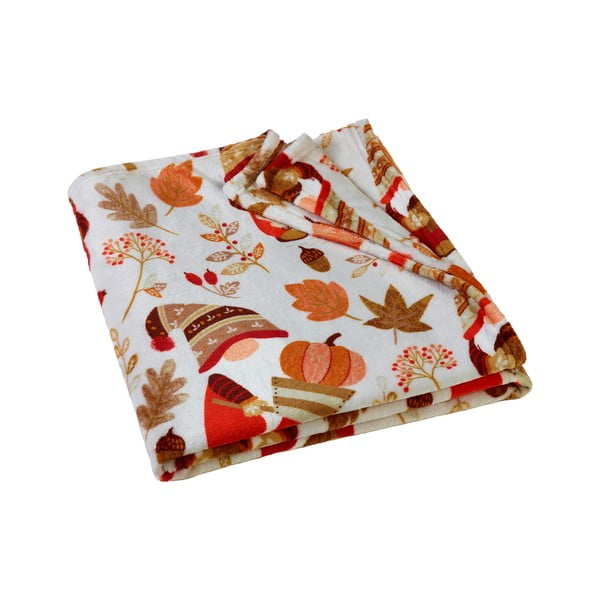 Оранжево-кафяво одеяло от микроплюш 130x170 cm Woodland Gonks – Catherine Lansfield