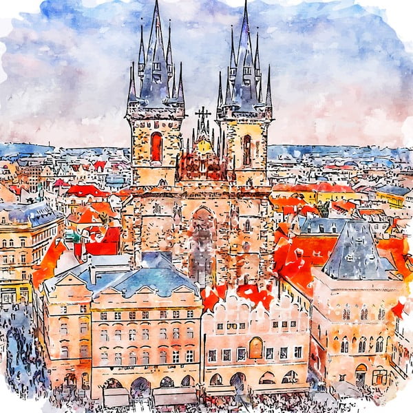 Картина 30x30 cm Prague - Fedkolor