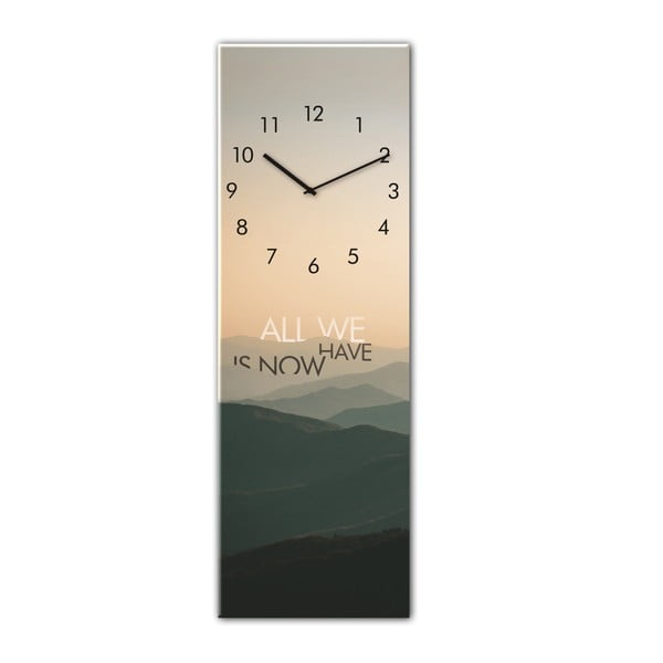 Стенни часовници Glassclock , 20 x 60 cm Mountains - Styler