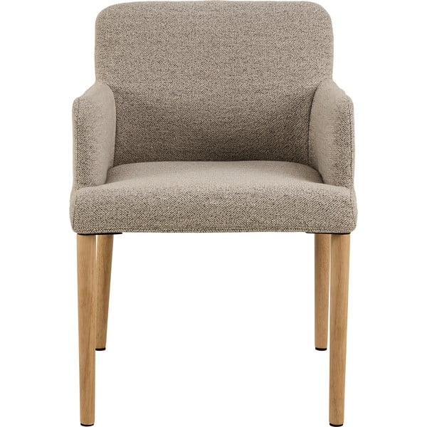 Бежов тапициран трапезен стол с подлакътници Zoe – Actona-image-3