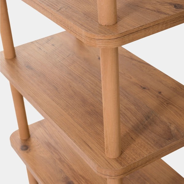 Етажерка за книги в декор от бор в естествен цвят 80x168,5 cm Step - Kalune Design-image-4