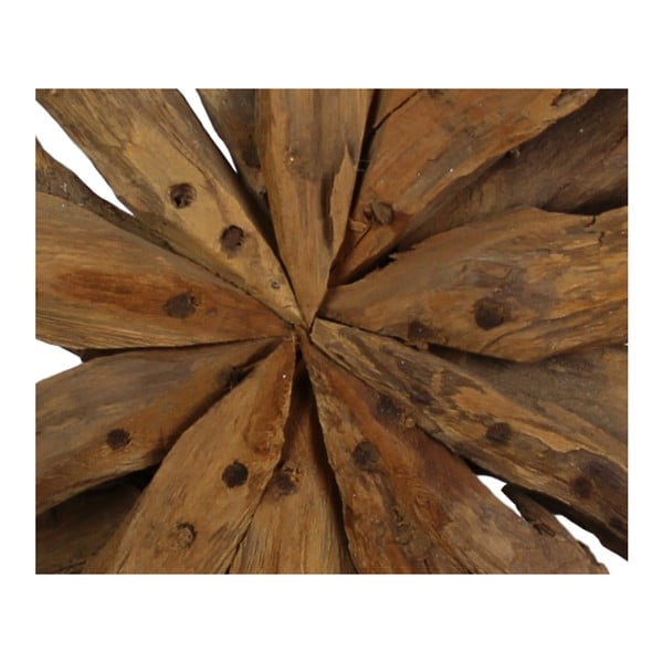 Декорация от необработено тиково дърво Слънчоглед, 40 x 50 cm - HSM collection-image-3