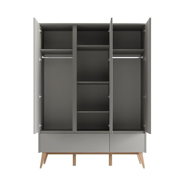 Сив детски гардероб 149x52,5 cm Swing - Pinio-image-3