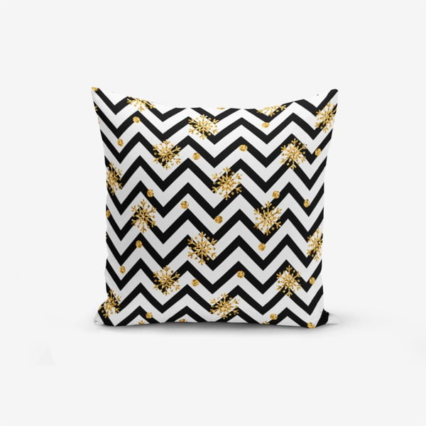 Калъфка за възглавница от памучна смес Snowflake Zigzag, 45 x 45 cm - Minimalist Cushion Covers