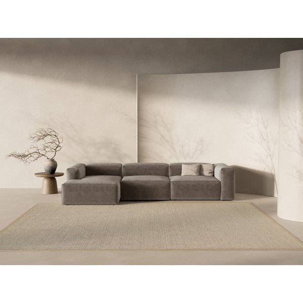 Кафяв ъглов диван (ляв ъгъл) Bergamo – Cosmopolitan Design-image-1