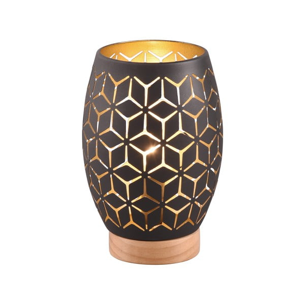 Черна настолна лампа (височина 21 cm) Bidar - Trio-image-1