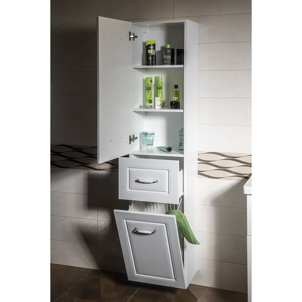 Бял шкаф за баня 40x184 cm Favolo – Sapho-image-2